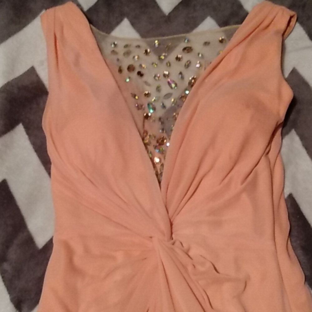 Pink formal prom dress